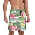 thumbnail image 2 of Fotbe Tropical Flamingo Pantalones Cortos de Pijama para Hombre, Ropa de Dormir, Pantalones de Pijama Cortos para Hombre-4X-Large, 2 of 6