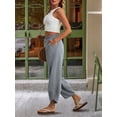thumbnail image 6 of Anygrew Womens Baggy Wide Leg Pants Elastic Waisted Casual Palazzo Harem Pants Summer Beach Trousers with Pockets S-XXL, 6 of 9