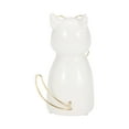thumbnail image 5 of Sagebrook Home White Ceramic Neutral Puppy with Gold Glasses Figurine, 5 of 9