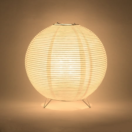Led Battery Table Lamp Round Fine Line Warm White LED Lantern Table Lamp Light KIT w/ Remote, Omni360 Battery Powered ()