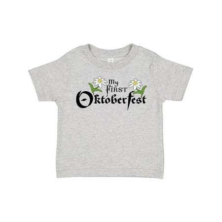 

Inktastic My First Oktoberfest with Edelweiss Flowers Gift Toddler Boy or Toddler Girl T-Shirt