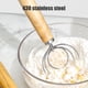 thumbnail image 5 of Batidor manual con mango de madera (gran círculo - largo), mezcladores de acero inoxidable para masa de pan, mezcladores, batidores de huevos, batidores de masa para pasteles, herramientas de horneado, 5 of 6