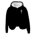 thumbnail image 4 of Graphic Hoodies for Women Casual Drop Shoulder Long Sleeve Pullover Sweatshirts Fashion Clothing Heart Print Loose Fit with Pockets Drawstring Fall Outfits for Women Winter Clothes, 4 of 4