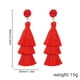 thumbnail image 5 of Pendientes de borlas para mujer, pendientes de capas bohemios de Navidad para mujeres, regalo para adolescentes, amarillo, 5 of 5