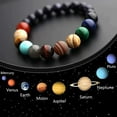 thumbnail image 2 of Nvzi Unquie Solar System Eight Planet Themed Adjustable Natural Stone Beaded Bracelet, Multi, 2 of 5