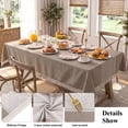 thumbnail image 4 of MeyJey 55”x84” Tablecloths for Rectangle Tables, Waterproof Linen Cotton Farmhouse Table Cloths with Tassel for Kitchen Dining, Brown, 4 of 10