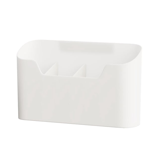 Organizador Montado En La Pared, Sin Perforaciones, Multiusos, Alisador De Pelo, Soporte Para Control Remoto Colgante Con Compartimento Ajustable Para El Hogar, Sala De Estar, Baño Yuarrent HA015691-00