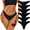 Black-6 Pack, variant on Invisible Panties Womens Thongs No Show Seamless Underwear G-String Cotton Thongs Large