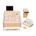 thumbnail image 2 of HILABEE Wooden Cash Register Set Educational Checkout Counter Shopping Cashier Role Play, 2 of 9
