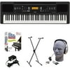 Yamaha PSR-EW300 EPS Educational Keyboard Pack with Power Supply, X-Style Stand, Headphones, USB Cable, and Instructional Software