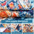 thumbnail image 4 of Boho Pillow Covers 16"x16" Set of 2 Carpet Blue Orange Vintage Throw Pillow Case Soft Square Decorative Pillowcases for Home Decor Sofa Car Living Room, 4 of 6