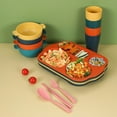 thumbnail image 4 of Namzi 24pcs Wheat Straw Dinnerware Set, Unbreakable Plastic Dish Set, Eco-Friendly Tableware for Home & Outdoor Use,Multicolour B, 4 of 4