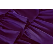 Spring Home Waterfall Ruffled Fabric Shower Curtain Color Purple