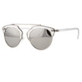 thumbnail image 5 of Retro Fashion Large Sunglasses Mirror Metal Aviator Real Brow Bar Chrome, 5 of 5