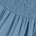 thumbnail image 5 of BODOAO Women's Solid Color Fashionable Casual High Waisted Pleated Irregular Cotton Linen Loose Pants Women's Cotton Linen Summer Palazzo Pants Flowy Wide Leg Beach Trousers with Pockets Light Blue L, 5 of 6