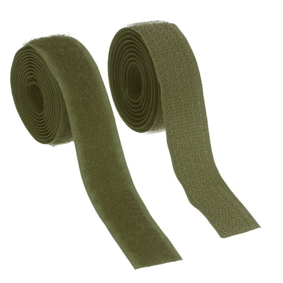 Uxcell Sew on Hook and Loop Tape, 3/4 Inch Width Non-Adhesive Back Nylon Fastener Strips 1 Yards for Crafts - (Navy Green)