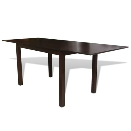 Vidaxl Solid Wood Brown Extending Dining Table 76 7 Vidaxl Solid Wood Brown Extending Dining Table 76 7