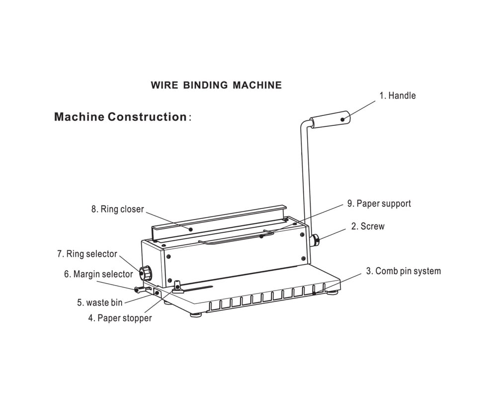 Techtongda Manual 34 Holes Punching Binding Machine All Steel Metal Spiral Coil Binder Puncher
