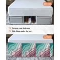 thumbnail image 7 of Green Ombre Wrap Around Bed Skirts for California King Bed 16" Drop,Bed Skirt with Adjustable Elastic Belt Dust Ruffle Bed Valance for Bedroom Modern Geometric Abstract Dark Red Cream Bed Frame Cover, 7 of 7
