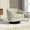 Beige, variant on UIXE Swivel Accent Chair PU Leather Barrel Club Chair for Living Room Upholstered Armchair Comfy Single Sofa Bedroom Reading Seat, Beige