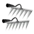 thumbnail image 1 of 2Pcs ing Hoe Rake Harrow Grass Removal Lawn Leveling Planting Seeding Hand Tool Digging Farm Chopping , 6 7, 1 of 8