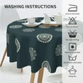 thumbnail image 6 of XMXT Waterproof Table Cloth, Boulle Art Floral Print Polyester Round Tablecloth for Dining Party Decor, 60 inches, 6 of 8