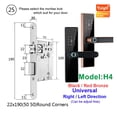 thumbnail image 2 of Door Lock, Electronic Door Lock With Tuya APP Remotely / Biometric Fingerprint /Smart Card / Password /Key ,Easy to Install, 2 of 7