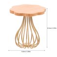thumbnail image 3 of MOVTOTOP Wood Miniature End Table for Decor Craft Multi Color Wood Metal Tiny House Furniture 2.5x2.5x2.5 Inch, 3 of 7