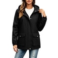 thumbnail image 5 of Jacket for Women Solid Color Loose Long-Sleeved Tops Casual Softshell Jacket with Button Pockets Jacket Women, 5 of 6