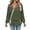 Army Green, variant on Women's Hooded Windproof Jacket Long Sleeve Asymmetrical Zip Up Windbreaker with Kangaroo Zipper Pocket for Running Travel Daily Wear, Wine, M