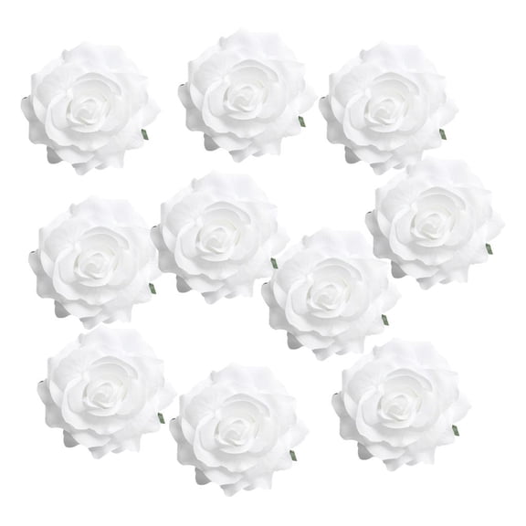 10 Pieces Handmade Large Artificial Silk Flower Buds Ball for Wedding Decoration , white A:white