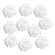 thumbnail image 1 of 10 cabezas de rosas de seda artificiales de 10 cm para decoración de bodas, hogar y fiestas. Un blanco, 1 of 9