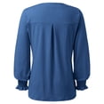thumbnail image 3 of ketyyh-chn99 Black V Neck T Shirts For Women Women's Basic Round Neck Long Sleeve Crop Top, 3 of 5