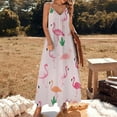 thumbnail image 2 of Flamingo Pattern Sleeveless Dress Women's Luxury Party Dress Birthday Dresses for Women, 2 of 7