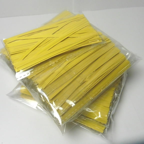 1000pcs 4" YELLOW paper twist ties wired ties