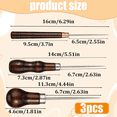 thumbnail image 2 of 3 Pcs Awl Tool Set Leather Scratch Awl Tool Stitching Sewing Awl with Wooden Handle Piercing Awl Needle Tools, 2 of 7