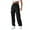 Black, variant on Women's Overalls Casual Lightweight Solid Color Trousers Drawstring Multi-Pockets Straight Leg Pants for Work and Outdoor Activities,Beige,L