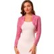 thumbnail image 4 of Día de San Patricio Cárdigan Cortas De Manga Larga Floral Transparente Para Mujer Rosa Rosa S, 4 of 6