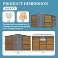 thumbnail image 2 of 8 ft. W x 10 ft. D Outdoor Iron & Solid Wood Tool Storage Shed with Two Doors and Windows, 2 of 12