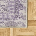 thumbnail image 2 of Vintage Area Rug with Non-Slip Backing, Victorian Style Pattern of Abstract Leaf Flourishes Grunge Concept Swirling, Quality Carpet for Bedroom and Dorm Room, 2.6' x 5', Pale Lavender, by Ambesonne, 2 of 3