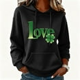 thumbnail image 2 of Erwazi Womens St. Patrick's Day Drawstring Hoodies Sweatshirts Long Sleeve Graphic Pullover Tops, 2 of 6