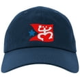 thumbnail image 1 of Embroidered Puerto Rican FLAG with Taino Frog Logo, Adjustable Baseball Cap-EM-0034-Navy, 1 of 2