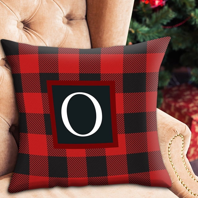 Fiudx Funda de Almohada Navideña con Estampado Navideño de Piel de Melocotón, Artesanía Exquisita, Material Suave y Cómodo, Decoración para Sofá Cama, Fácil de Limpiar, Tamaño 45 X 45 Cm.