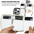 thumbnail image 4 of Crossbody Wallet Case for iPhone 13 Pro Max, RFID Blocking PU Leather Zipper Handbag Purse Flip Cover, Kickstand Folio Case with Card Slots Holder Wrist Strap Lanyard 5G 6.7 Inch (White), 4 of 15