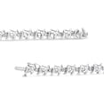 thumbnail image 5 of .925 Sterling Silver Lab-Grown White Sapphire and 1/6 Cttw Round Diamond Tennis Bracelet (H-I Color, I1-I2 Clarity) - 7.25", 5 of 8