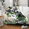 thumbnail image 5 of Manta de franela suave y cómoda para niños con diseño de motocicleta Kawasaki Motor Race, de alta calidad, 5 of 5