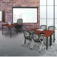 thumbnail image 2 of Regency Kee 30" Square Folding Breakroom Table- Cherry/ Black, 2 of 7