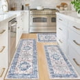 thumbnail image 7 of Kitchen Rugs and Mats, Yamaziot Kitchen Rug and Runners Set of 3, Anti Fatigue Mat for Floor, Washable Anti Slip Comfort Farmhouse Kitchen Runner Rug for Hallway Laundry Room Carpet, Blue, 7 of 7