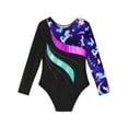 thumbnail image 6 of Sholeno Kids Girls Long Sleeve Dance Biketards with Shorts for Ballet Tumbling Gymnastics Dancewear Fairy Navy 10, 6 of 7