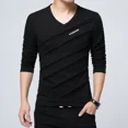 thumbnail image 2 of Camiseta para hombre, jersey ajustado para hombre, tendencias de moda 2024, sudaderas ajustadas con cuello en V, ropa, camisetas a granel, tops de una pieza originales, 2 of 4